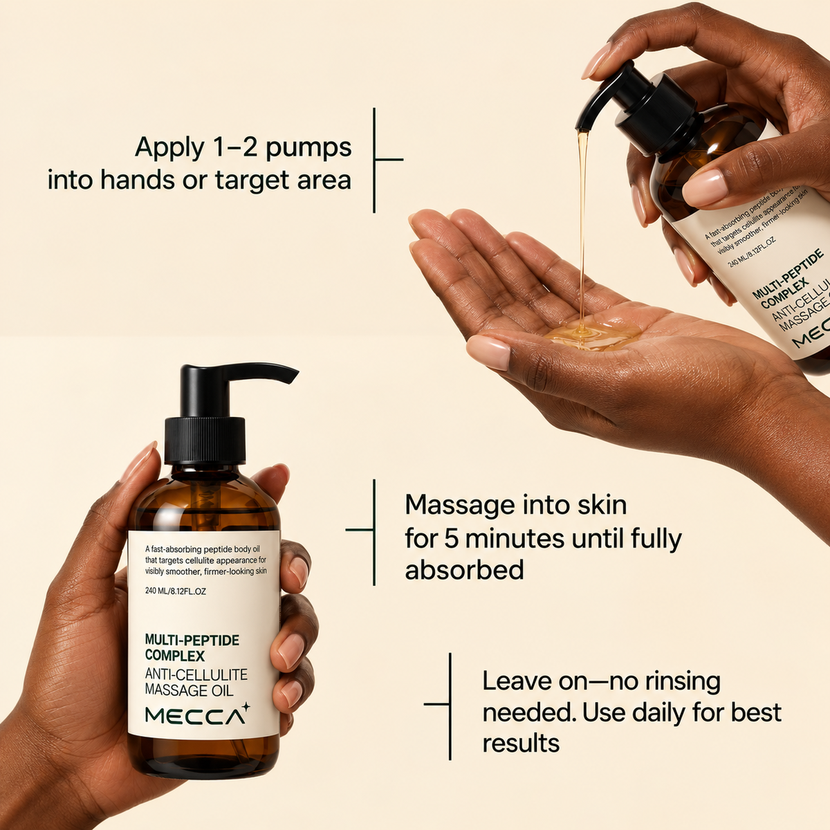 Mecca Multi-Peptide Anti-Cellulite Oil — The Clinical Peptide Ritual